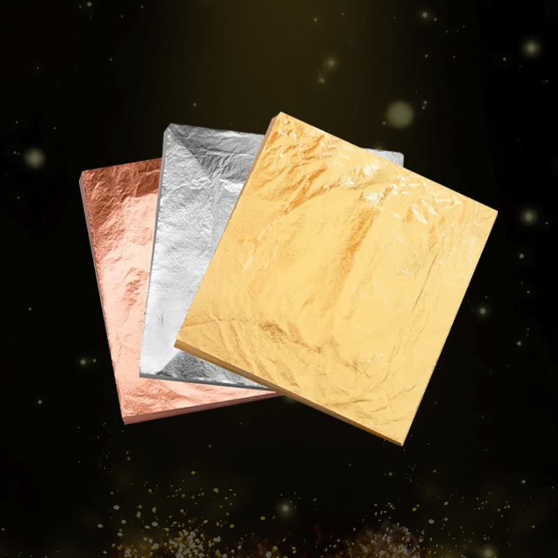 1000sheets/pack 16 x 16 cm  Imitation Gold Leaf Sheets for Furniture Ceiling Crafts Art DIY Nails Decoration
