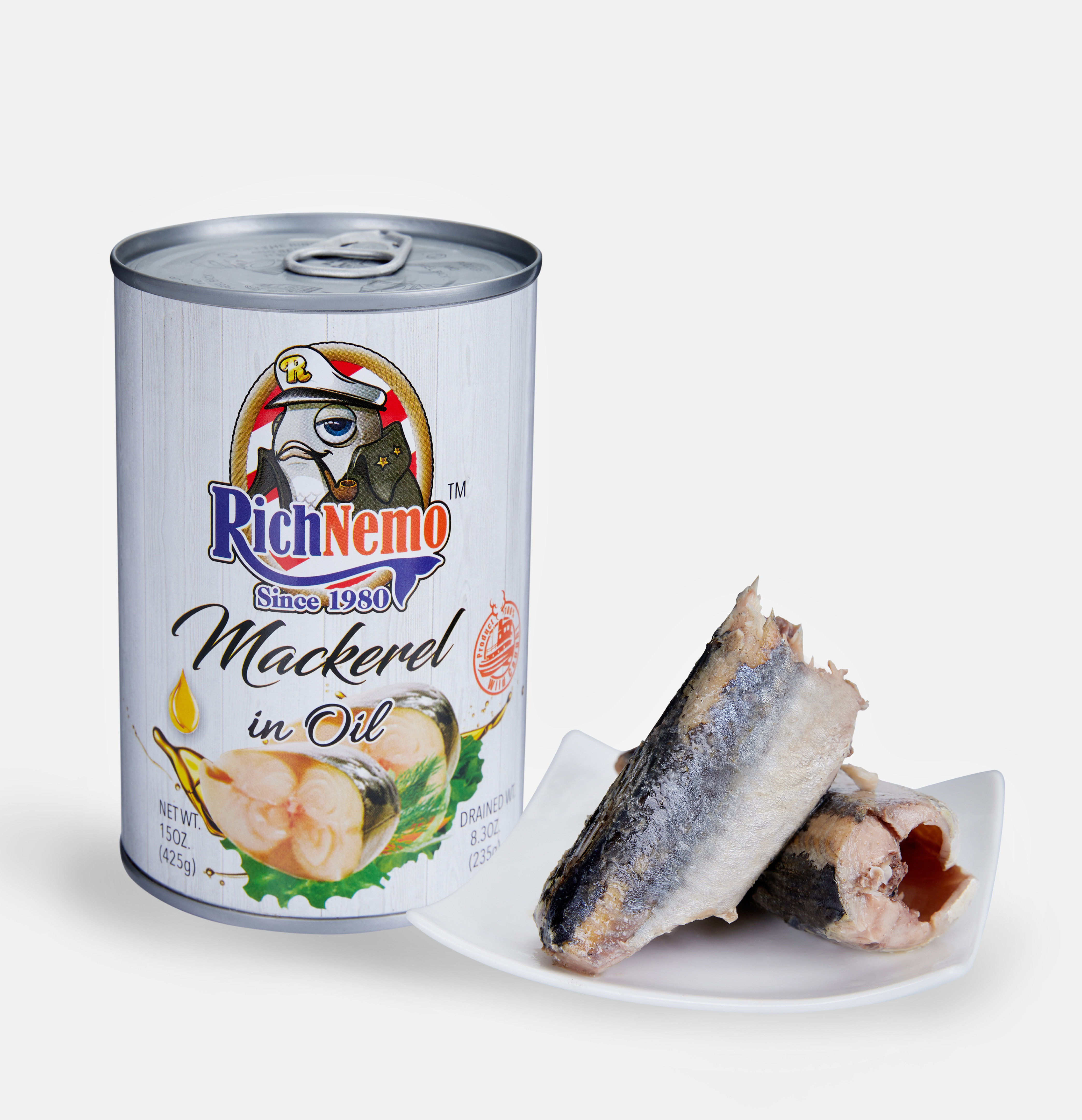 Canned Mackerl in Oil/Brine