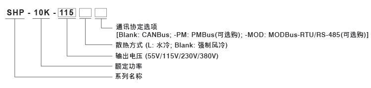 明纬SHP-10K系列型号说明