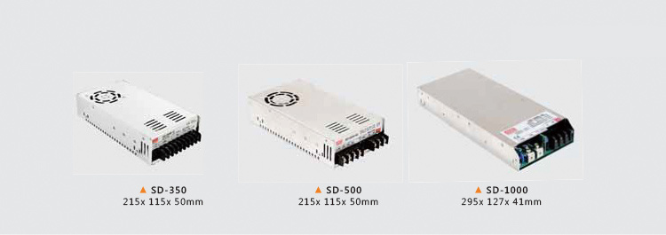 明纬DC-DC直流转直流转换器SD-350W500W1000W的外观尺寸