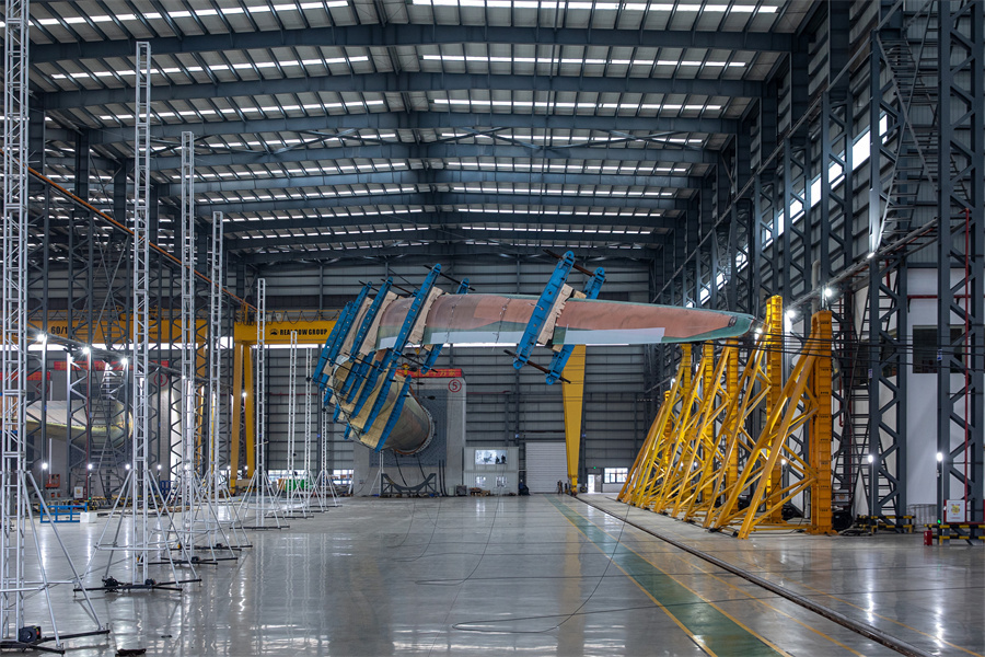 SUNRUI wind power blade SR260 passed the static test successfully at one time