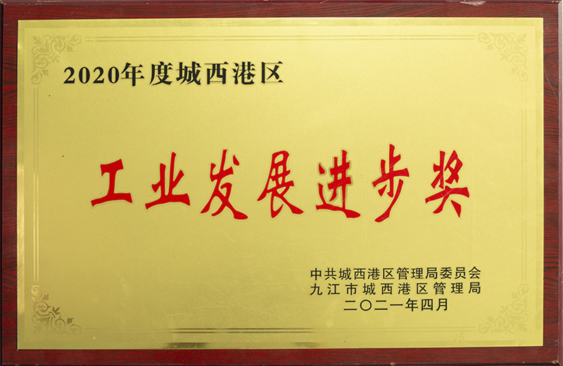 2020年度城西港区工业发展进步奖