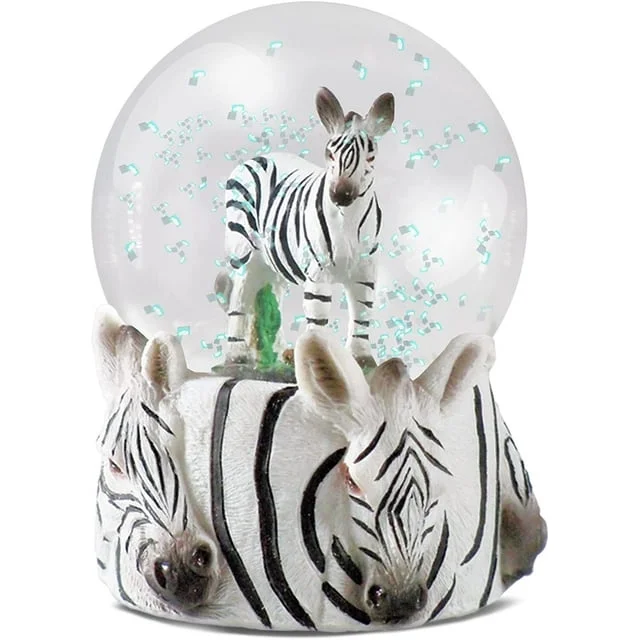 Zebra Snow Globe