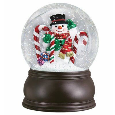 Snow Globe with Candy Cane