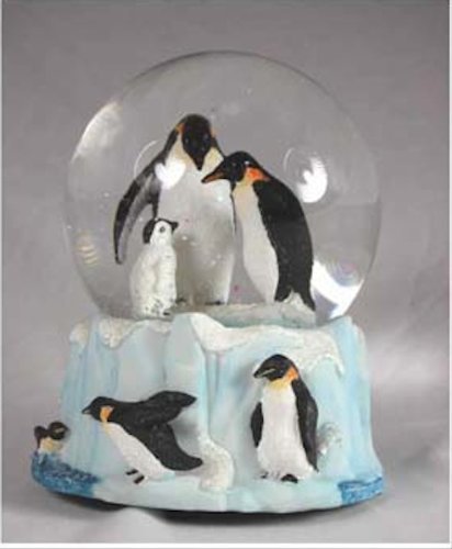 Snow Globe with Penguin Family