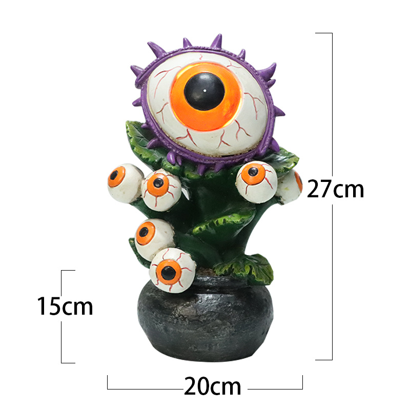 halloween eyeball plant statue