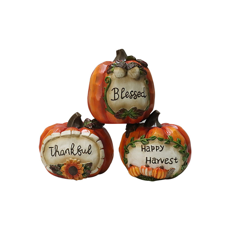 Halloween pumpkin lettering statue