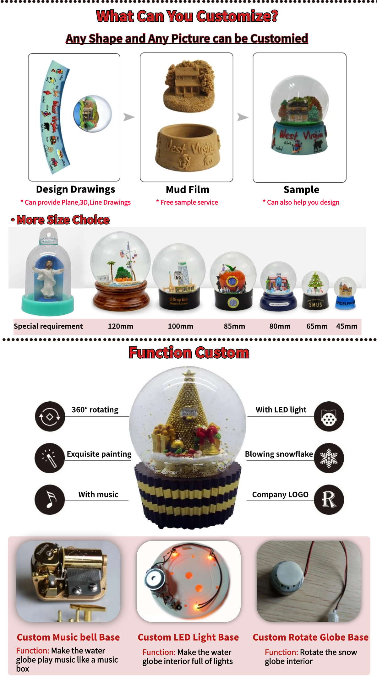 custom snow globe manufacturers oem odm