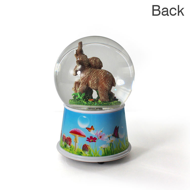 Music anime elephant Snow Globe