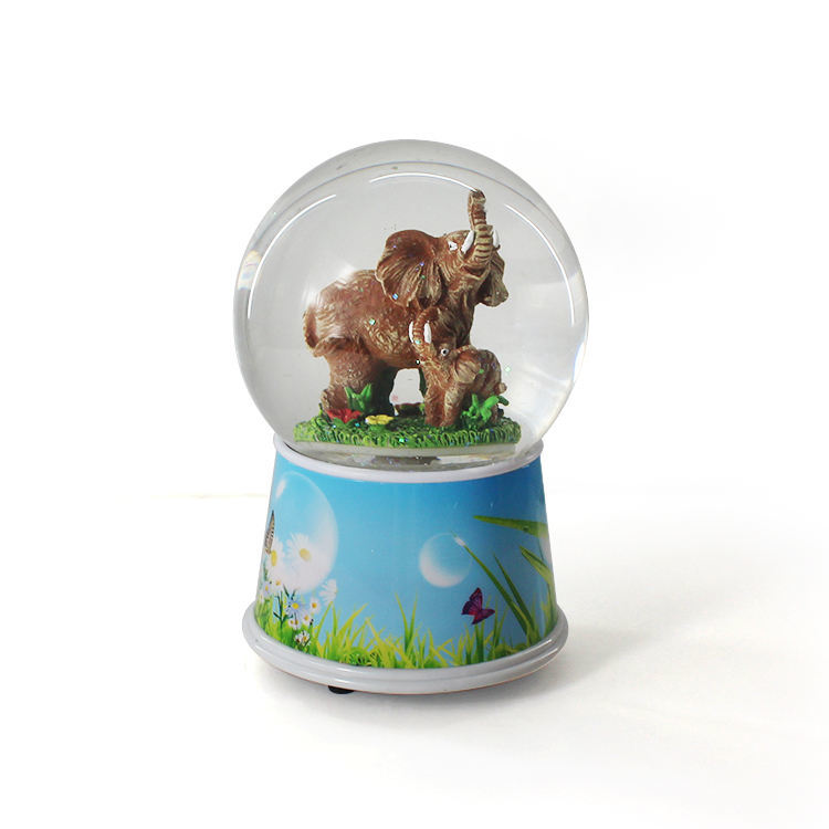 Music anime elephant Snow Globe