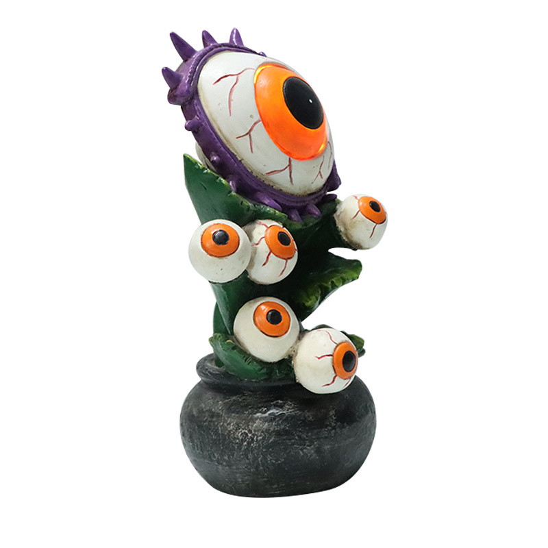 halloween eyeball plant statue