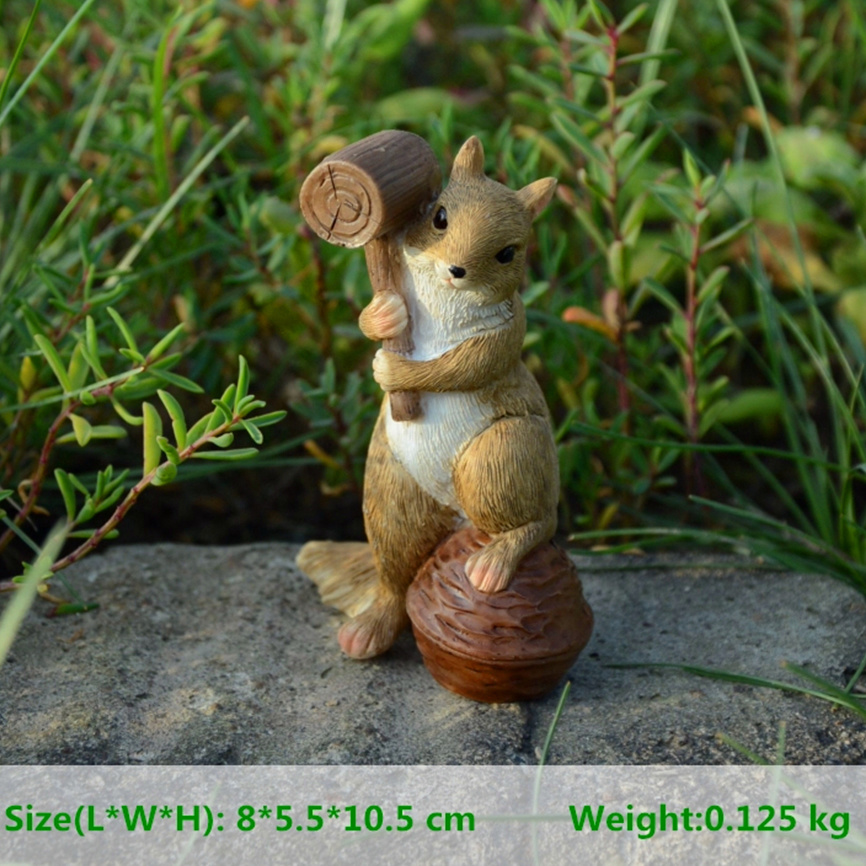 resin squirrel figurine