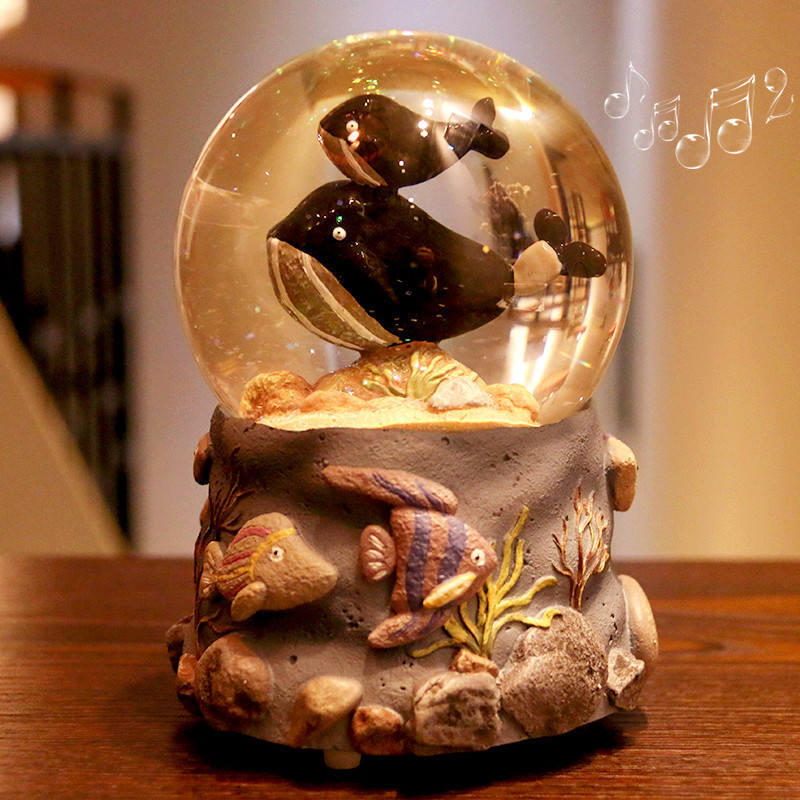 whale snow globe