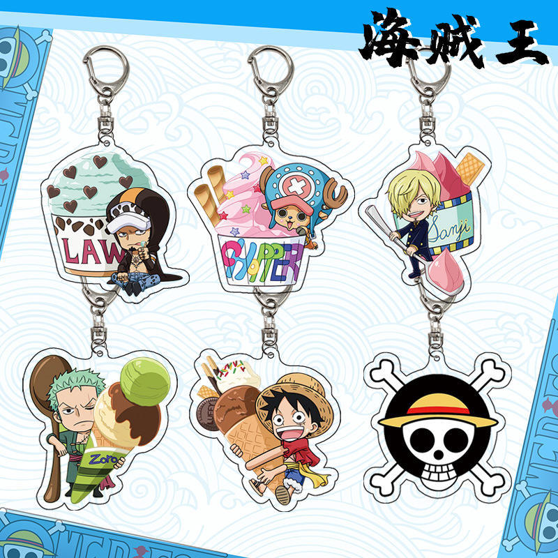 Japanese anime One Piece keychain