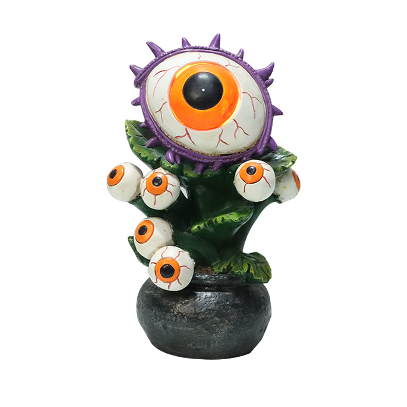 halloween eyeball plant statue
