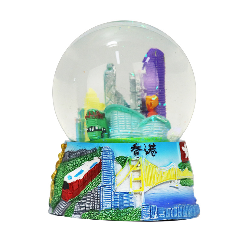 hong kong city snow globe