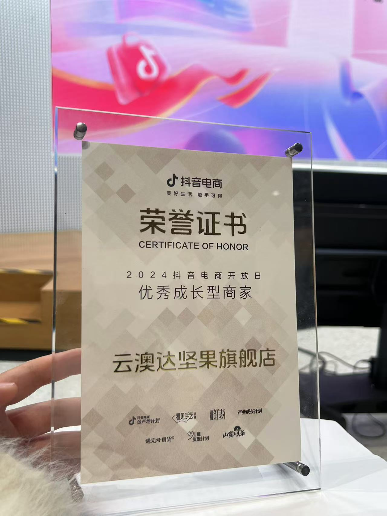 2024抖音电商“优秀成长型商家”奖