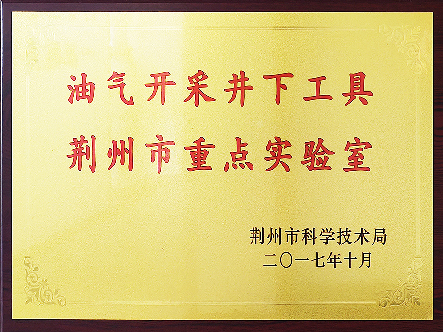 油气开采井下工具荆州市重点实验室