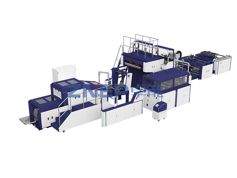 Automatic Paper Bag Making Machine With Twisted Rope/flat Handles And Flap