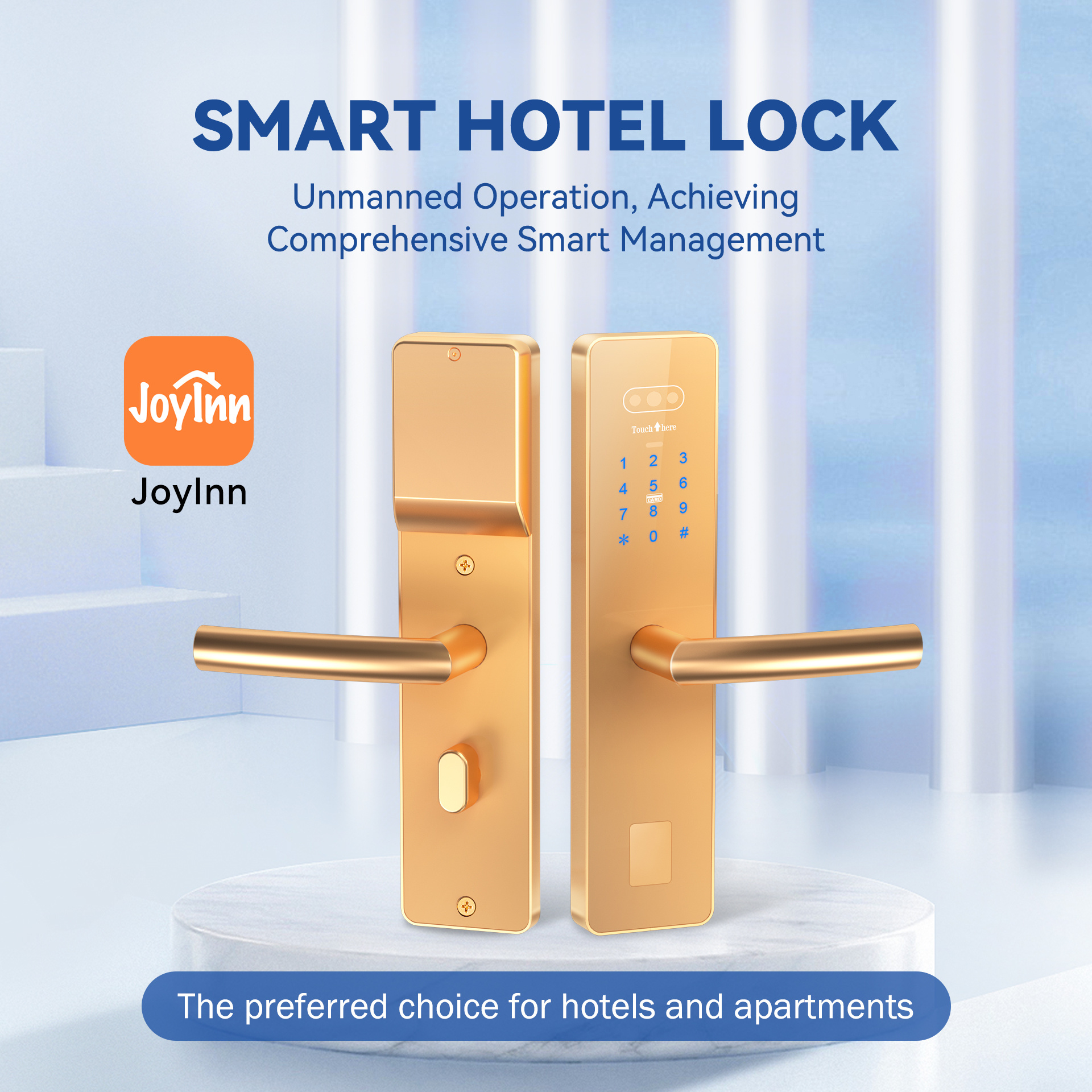 Latest Technology QR Code Hotel Lock Series: Rose Gold