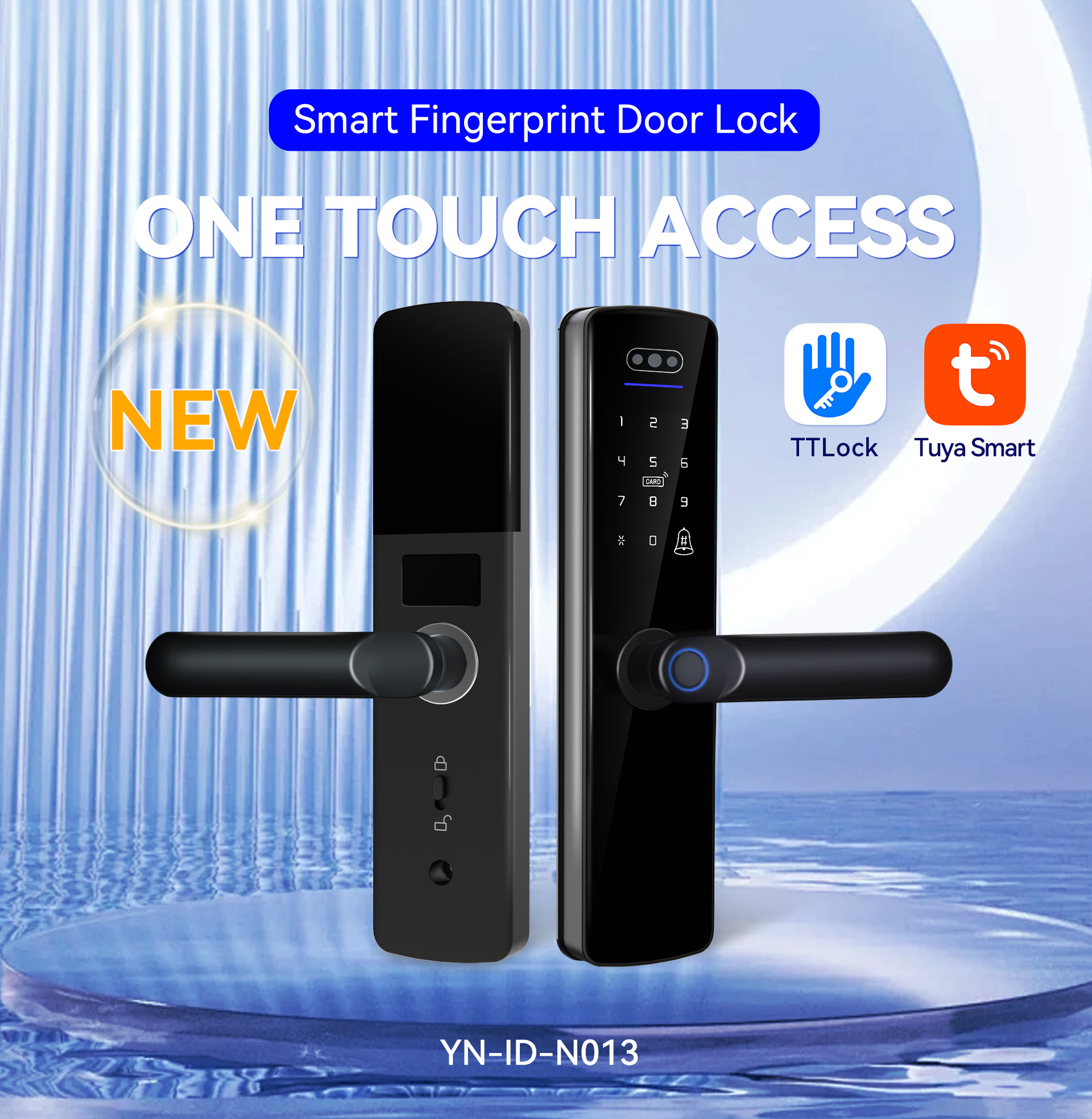 YN-ID-N013 Smart Fingerprint One-Touch Door Lock
