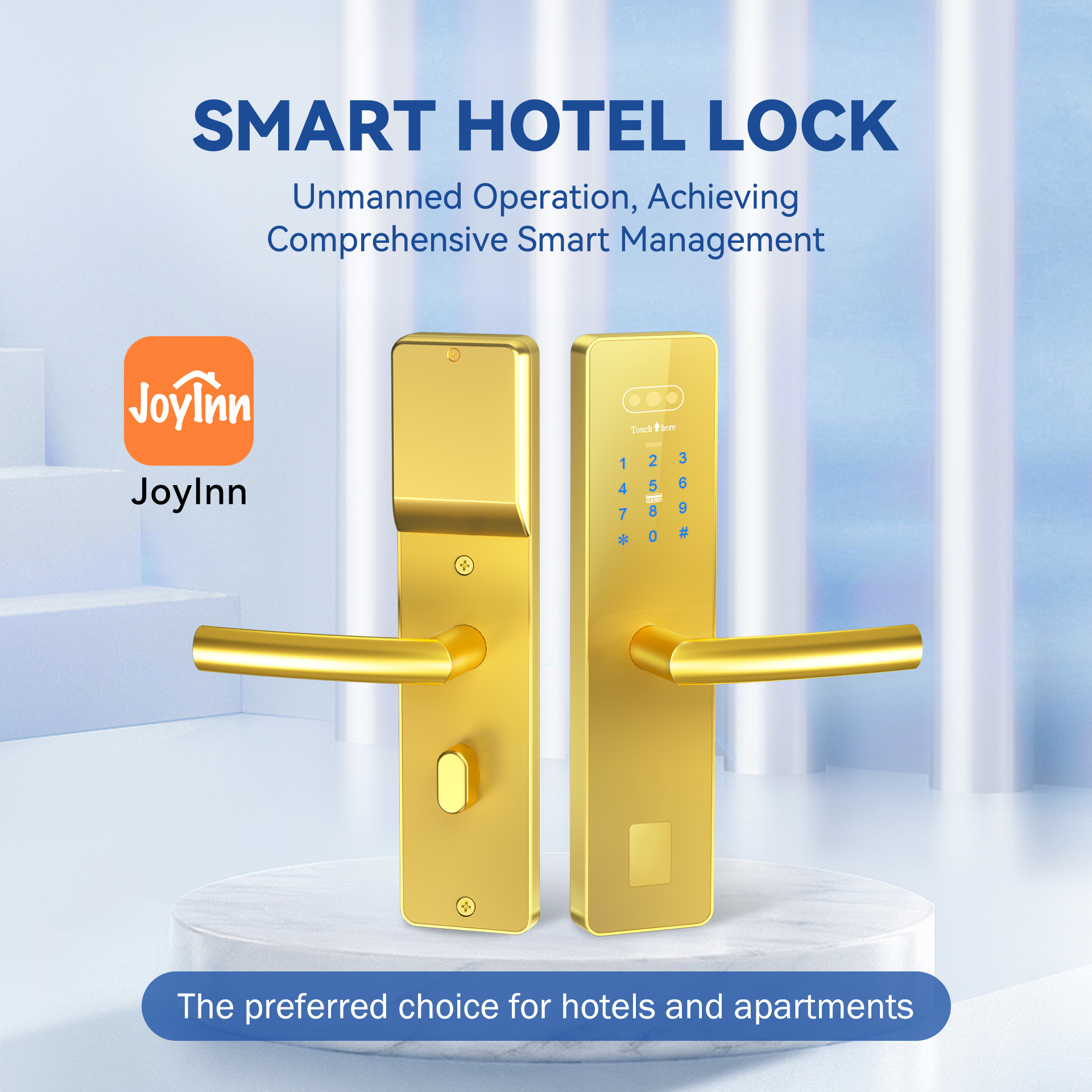 Latest Technology QR Code Hotel Lock Series: Gold