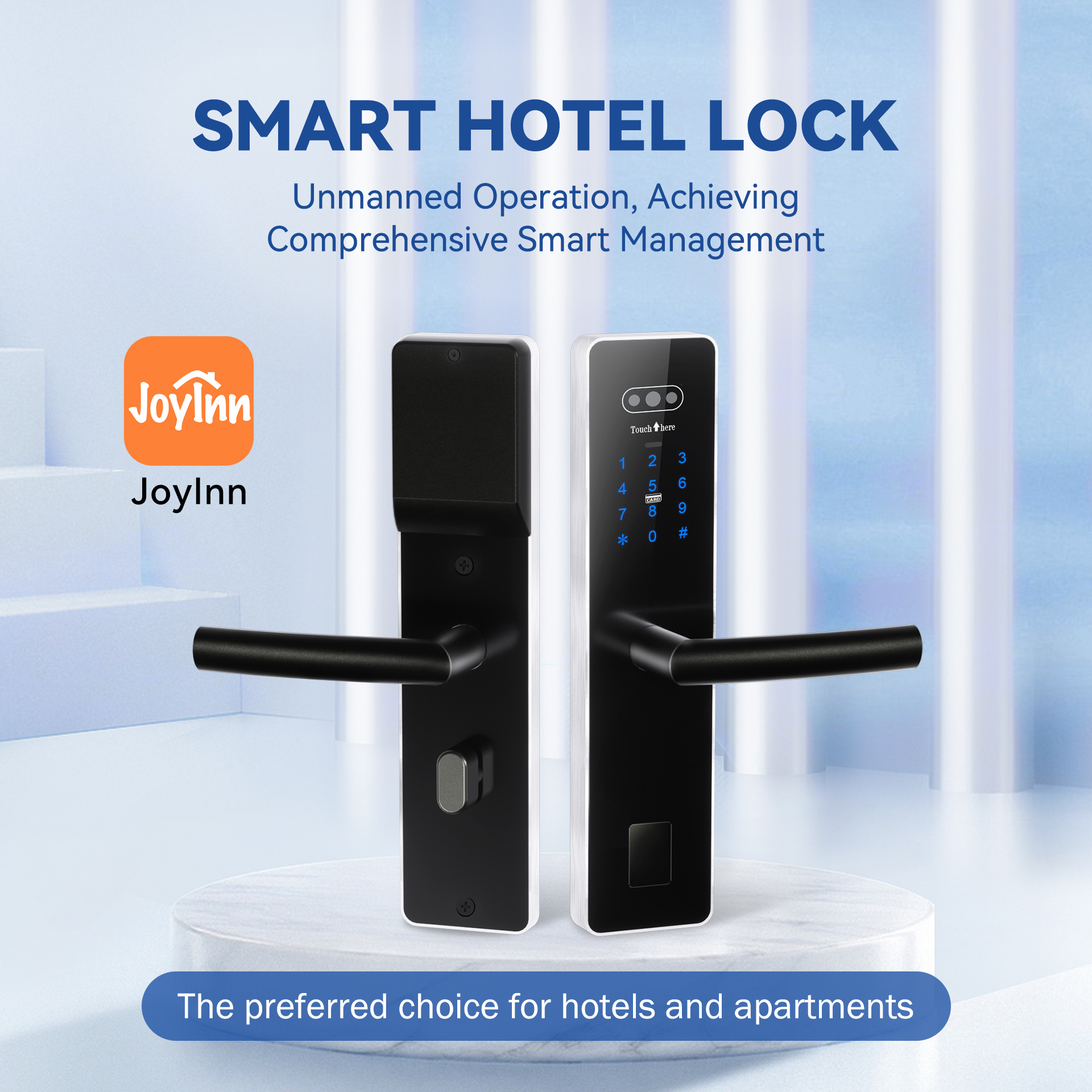 Latest Technology QR Code Hotel Lock Series: Stainless Steel Color