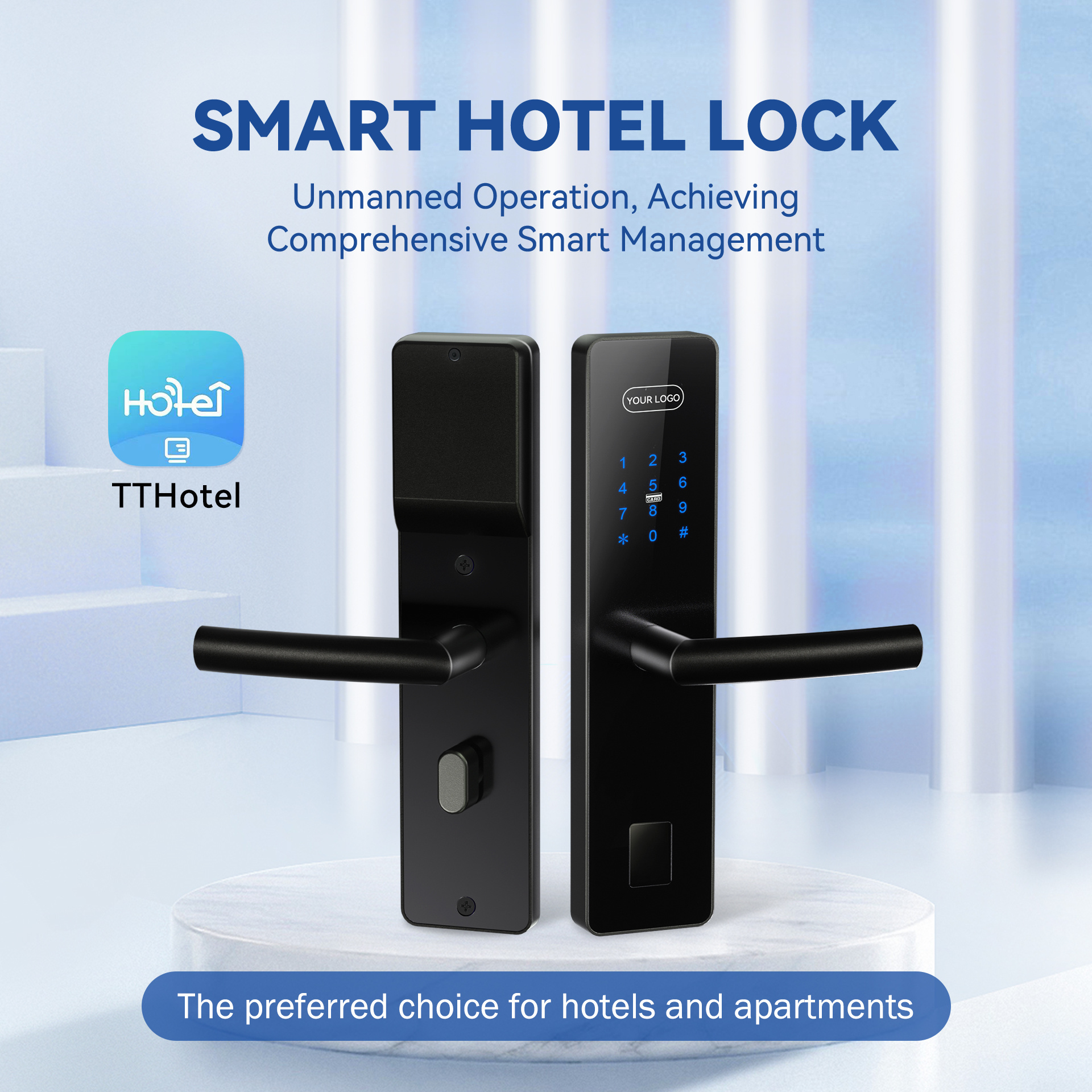 TTHotel Traditional Hotel Lock Series: Black