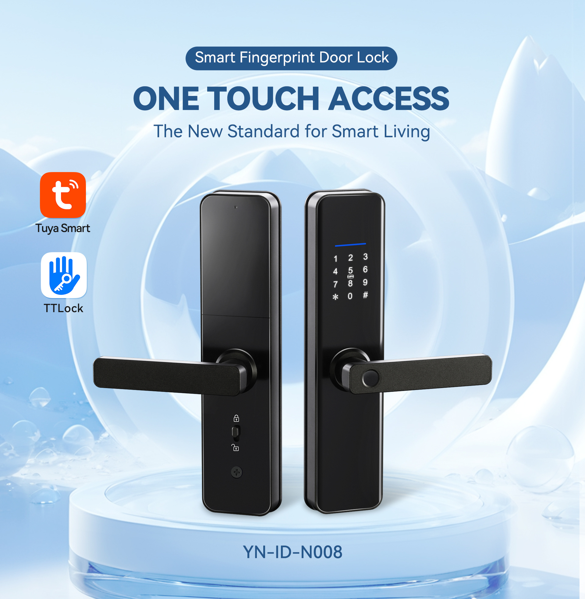 Smart Anti-Tamper Fingerprint One-Touch Door Lock