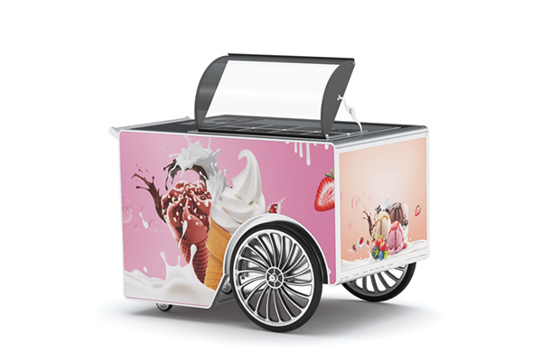 Ice cream display cart