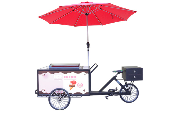 Hotel customized outdoor bicycle ice cream display vehicle