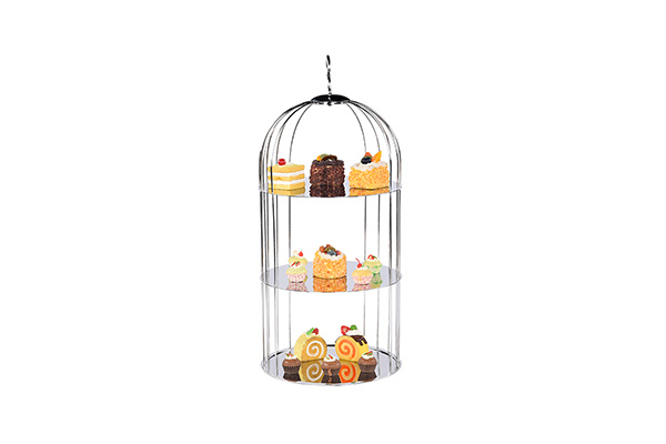 Three Tiers Birdcage Pastry Display Stand For Banquet Party Wedding