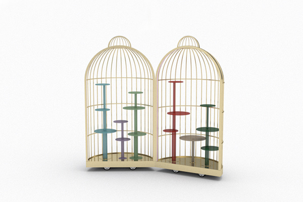 Birdcage display rack