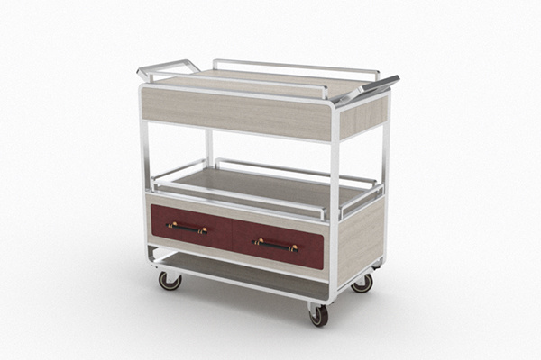 Simple and practical hotel restaurant three-layer food cart
