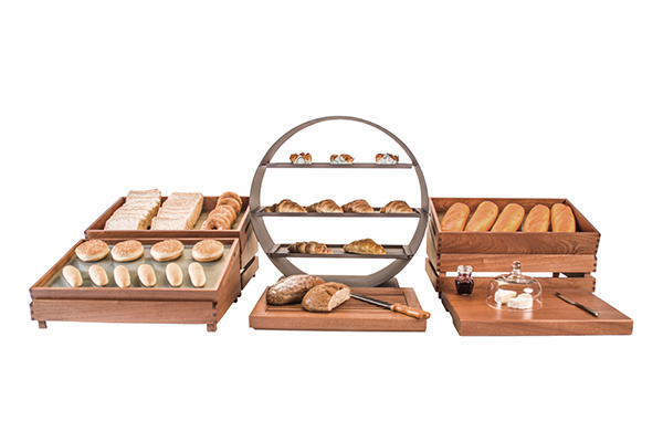 Tking Display Risers Wooden Buffet Stand Set
