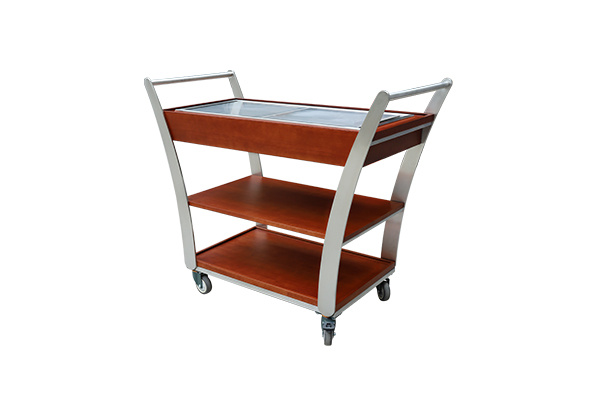 3 Tiers Solid Wood Cake Cheese Dessert Trolley