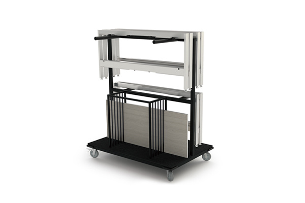 TKING Folding Cooking Station Template/Medium Plate Transport Trolley (Large Size)