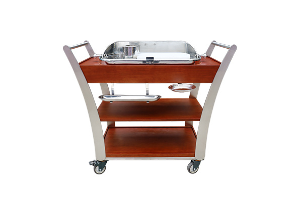 3 Tiers Solid Wood Beef Trolley