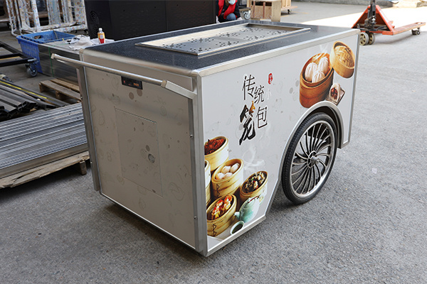Dessert display cart with electric heating steam equipment