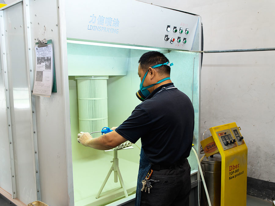 Powder coating shop