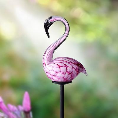 Flamingos Solar Garden Stake