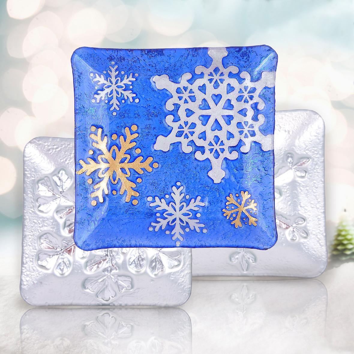Snowflake Glass Plate