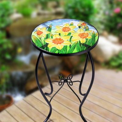 Daffodils Glass Table
