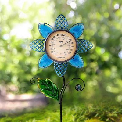 Sunflower Thermometer Garden Stake
