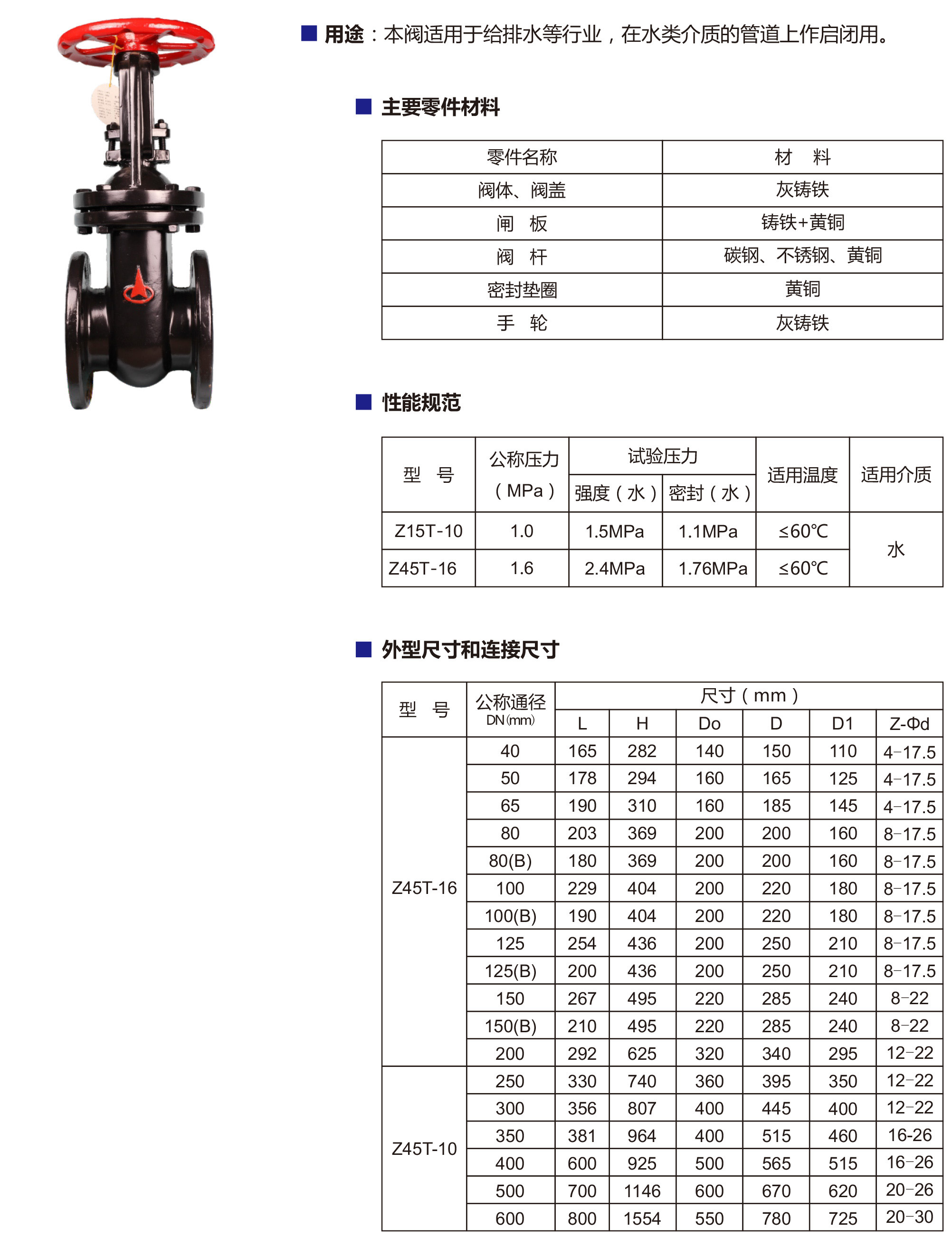 明桿法蘭閘閥