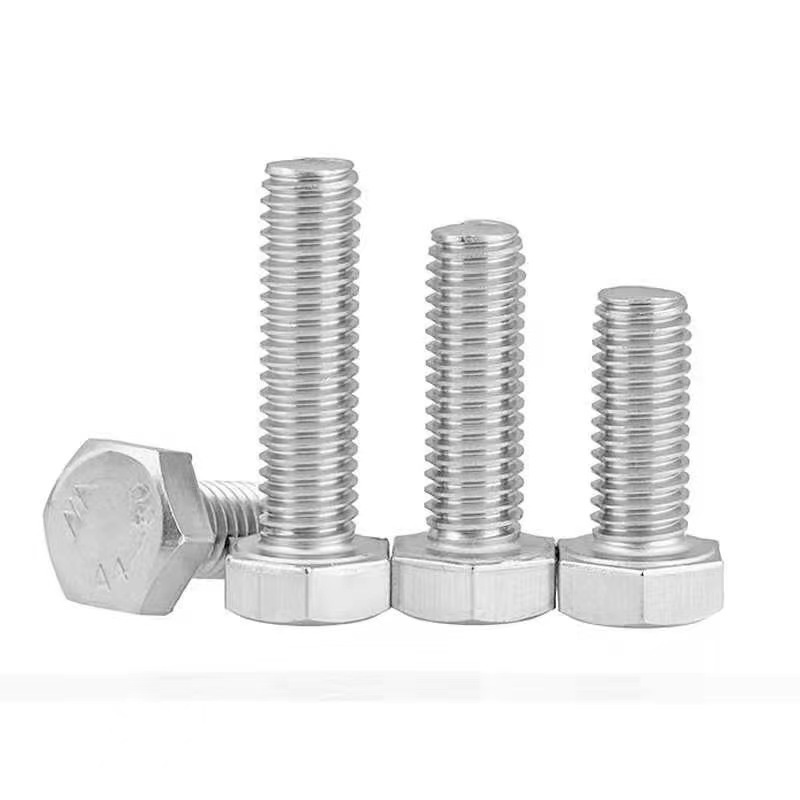 Hot-Selling Customized Stainless Steel Hex Head Bolt DIN933 M3 M4 M6 M8 M10 M12 M14 M16 M20 Hex Bolts