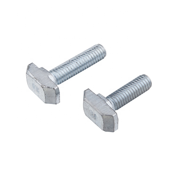 8 Slot Aluminium Extrusion M6 Hammer Bolt Steel Connecting Flat T Head Bolt Self Tapping Screw For Aluminum