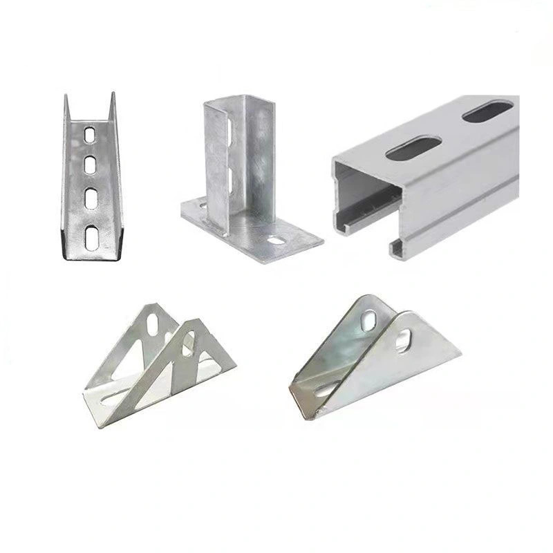Galvanized Fasteners Mounting Hardware Steel Base Plates for Strut Channels Channel Strut Fittings - China PV Accessories Fastener and Stainless Steel