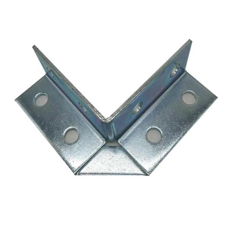 90 Degree Steel Reinforced Frame Corner Galvanized Metal Angle Bracket - China Anti-Seismic Corner Connector and Four Hole Plate