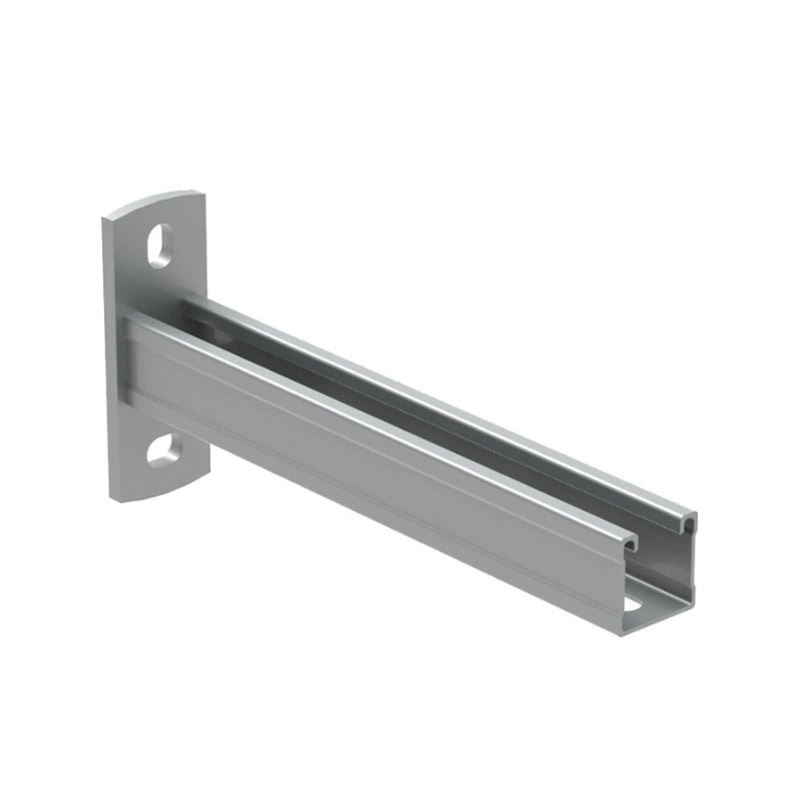 Pre-Galvanized HDG Unistrut Channel Support System Cable Tray Cantilever Brace Bracket Single Heavy Duty Wall Channel Unistrut Arm 41_41 Cantilever Brace Bracket
